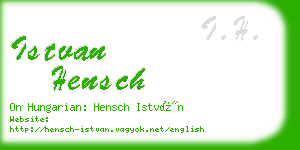 istvan hensch business card